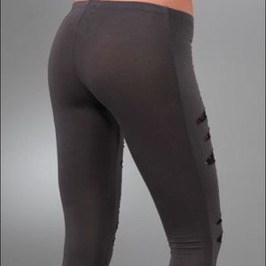 Nightcap Grey Leggings With Lace Slits